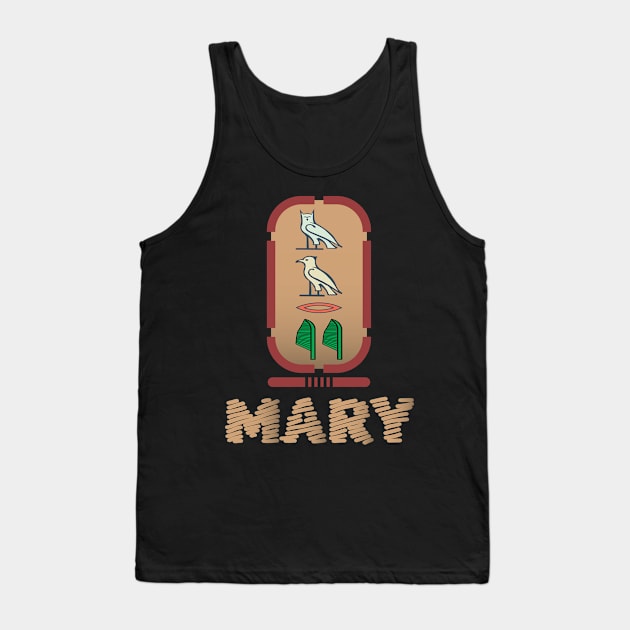 MARY-American names in hieroglyphic letters,  a Khartouch Tank Top by egygraphics